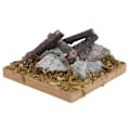 Miniatyrbillede 2 af 5: Dukkehus Miniature Have Scene Bål Træ Simulation Bål Model Legetøj Tilbehør Bål