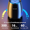 Pikkukuva 4 / 5: Kannettava Bluetooth-kaiutin Bluetooth 5.0- ja AUX-kaapeliyhteensopivuudella (musta)