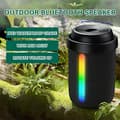 Langaton Bluetooth-kaiutin RGB-valolla, kannettava vedenpitävä pieni kaiutin (musta)