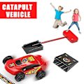 Pikkukuva 1 / 3: Autonheitto lelusetti lapsille ulkopelejä poljinheittoautot lelut（punainen）