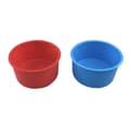 10 cm (rød + blå) + 15 cm (rosa + lilla) rund silikonkakeform | Kakeform