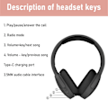 Pikkukuva 5 / 5: Bluetooth-kuulokkeet, langattomat, kevyet, Hi-Fi-stereo, taitettavat, matkustamiseen, G161