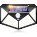 Miniatyrbilde 1 av 5: DWW-IOTSES 100LED 2200mAh utendørs solcellelampe 3 moduser med 270 bevegelsessensor på fire sider IP65 vanntett spotlight for hage, garasje, gate