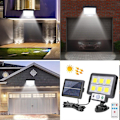Miniatyrbillede 4 af 5: Dww-LED udendørs solcelle væglampe, 72 LED solcellelampe med bevægelsessensor, IP65 vandtæt udendørs projektør med bevægelsessensor
