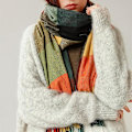 Miniatyrbild 2 av 5: Dam Scarves Vinter Lång Mjuk Varm Tartan Check Wraps Ull Spinning Tassel Sjal Stole Scarf Damer