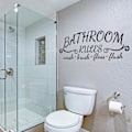 Pikkukuva 2 / 4: 2 kappaletta kylpyhuoneen seinätarraa Soak Relax Enjoy Kylpyhuoneen säännöt seinätarra vinyyli