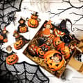 Miniatyrbillede 4 af 5: Halloweenpynt - Sæt med 36 - Vintage Stil - 12 Designs - 5-9,6 cm - Til ophæng