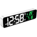 Miniatyrbild 1 av 4: Digital väckarklocka, morgonväckarklocka, väggklocka LED digital spegel med datum temperatur