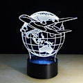 Miniatyrbilde 1 av 5: 3D illusjon visuell nattlys endring led skrivebordslampe soverom hjemmedekor