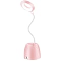 Miniatyrbillede 1 af 4: Sød rund penneholder skrivebordslampe - Mini lille skrivebordslampe til hjemmekontor (pink)