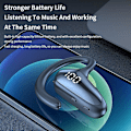 Miniatyrbild 4 av 5: Bluetooth-headset, luftledningsheadset, smärtfritt bärande, digital display, öronmonterat, enkelörat, 5.2 Bluetooth-headset, headset A