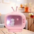 Miniatyrbillede 4 af 5: Sød kattepige værelseslampe dekoreret med lille bordlampe soveværelse baby natlampe