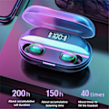 Pikkukuva 3 / 5: Hi-Fi-kuulokkeet valaistuilla LED-aukoilla, kosketusohjauksella, digitaalisella näytöllä, Bluetooth 5.3, langattomat kuulokkeet