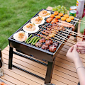 Miniatyrbilde 2 av 5: Bærbar, sammenleggbar grill: Perfekt for utendørs camping, piknik og mer! (Medium størrelse)