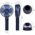 Miniatyrbild 4 av 5: Mini Bärbar USB Laddningsbar Handhållen Fläkt med Bas, 2500mAh Batteri, 4 Lägen för Hem, Kontor, Sovrum och Utomhusresor (Blå)