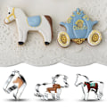 Miniatyrbild 2 av 5: 6 st/set kakformar Non-stick DIY hästform Bärbar frukt Biscuit godis skärare bakform Suppli