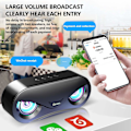 Miniatyrbillede 2 af 5: M6Led syvfarvet lys trådløs Bluetooth-højttaler dobbelt højttaler subwoofer høj lydstyrke desktop-kortlyd