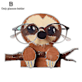 Miniatyrbillede 1 af 4: Corgi Hunde Brilleholder Stativ Hvalp Hunde Brille Ramme Julegave Sød Kæledyr Træ Ornament Solbriller Briller Display Stativ (Ræv)（Dovdyr）