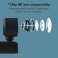 Miniatyrbillede 4 af 5: Webcam 1080p HD Stream Video Streaming, Optagelse, Konference Digitalt Webkamera