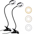 Klips på skrivebordslampe, 2 stk. klips på lys 48 LED USB boklys 3 fargemoduser 10 gave