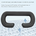 Miniatyrbillede 3 af 5: for Vive Cover Pu Læder, Skum til Vive Headset VR Ansigtspude Cover Bundle, Nem at Rengøre Ansigtsskum（sort）