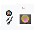 Miniatyrbillede 1 af 5: 16 farver app solnedgang projektor lampe regnbue atmosfære led natlys til hjem soveværelse kaffe shop baggrund led lampe（Ingen support hylde2）