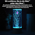 Miniatyrbild 7 av 8: LED dekorationsljus LED dekorationsljus, lavalampa med 7 färgförändringar för hemmet, upplev \"undervattens\"-världen, vit