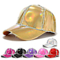Pikkukuva 3 / 3: Hohtava maalattu pinta baseball-lippis Street Stage Performance Hat Pu Duck Tongue Mirror G-dragon Caps（Valkoinen）