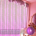 Miniatyrbillede 4 af 4: 300 LED-gardinlyssnor 16 farver 8 tilstande Farveskiftende lys Vandtæt Usb