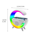 Miniatyrbilde 2 av 2: Audio Intelligent Bluetooth-høyttaler Trådløs lading Sengeside Liten nattlys G500 Bluetooth Audio Clearance（Hvit）