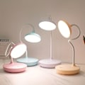 Miniatyrbillede 4 af 5: Lille skrivebordslampe til studieværelse, sovesal, hjem, USB-øjenbeskyttelseslampe, skrivebordslampe, studenterlampe, LED-opladningslampe, soveværelseslampe, sengebordslampe (elfenbenshvid)