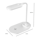Miniatyrbillede 3 af 5: LED-skrivebordslampe med berøringskontrol, trådløs opladning og 3 farvetilstande, øjenvenlig kontorlampe, svanehals-bordlampe