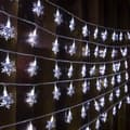 40 LED 20FT julelys snøfnugg lyslenke plugg inn fe lys 8 moduser vanntett fleksibel