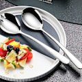 Miniatyrbillede 3 af 5: Enkelthovedet rustfrit stål 304 salatgaffel, salatske, rustfrit stål 18/8 salatgaffel, ske
