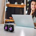Miniatyrbilde 5 av 5: Rydning Lysende LED-skrivebordsdatamaskinlyd Mini-bærbar datamaskin Paret høyttaler Multimedia-lyd