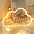 Miniatyrbild 1 av 5: Moln Neon Skyltar, Neon Skylt för Väggdekor, Neonljus för Estetisk Rumdekor, USB/Batteridriven LED Neon Skyltar för Sovrum, Vardagsrum, Jul