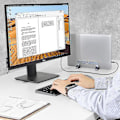 Miniatyrbillede 3 af 5: 20471 Vertikal bærbar computer stand til bærbare computere på 15,6 tommer, justerbar aluminium tablet