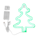 Miniatyrbilde 1 av 5: 2024 Jul Neon Skilt Juletre Form Neon Lys USB Dekorativt Nattlys for Skrivebord Vegg Display