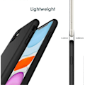 Miniatyrbild 5 av 5: Silikonfodral för iPhone 11 (2019) 6,1 tum, Silkeslen Yta Helkroppsskyddande Fodral, Stötsäkert Omslag med Mikrofiberfoder (Svart)