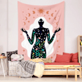 Pikkukuva 4 / 4: Wekity Boho -seinävaate, esteettinen taide, kodin taustakangas, sisustuselementti, lahjaksi seinävaate, olohuoneen ja makuuhuoneen sisustus (95x73cm, 3)