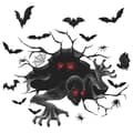 Dww-trasiga väggröda ögon dödskallar fladdermus Halloween sovrum inredning väggdekaler