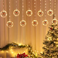 Miniatyrbilde 1 av 5: Juledekorasjoner Juledekor Ringlys, LED Julegardin, Julevindudekorasjon
