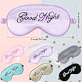 Miniatyrbild 5 av 5: 6 stycken sidenögonmasker för sömn, mjuka ögonbindel, satinögonmask, justerbar rem, ögonmask för sömn, ögonbindel för natten, ögonmask för kvinnor