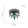 Pikkukuva 4 / 5: Dww-9 kappaletta Devil's Eye -kirjonta silittämällä kiinnitettävä paikka, kirjonta tarra silittämällä kiinnitettävät paikkapalat ommeltavat Ecusson -tarrat vaatteisiin, reppuihin, farkkuihin