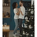 Pikkukuva 5 / 5: Naisten pehmeät ohuet bambuiset polvisukat, sopivat joustavat rentoihin, työ- ja mekkoihin, 5 paria/koko: M/väri: Vaaleanpunainen