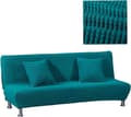 Sofaovertrekk uten armlener, stretch overtrekk for sovesofa
