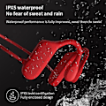 Miniatyrbilde 4 av 5: Smertefrie Open Ear Trådløse Bluetooth 5.6 Hodetelefoner Vanntett Sport Ørekrok Øretelefon Stereo Håndfri Bluetooth-Headset Med Mikrofon For Løping R