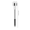 Miniatyrbilde 3 av 5: Solcellelamper Solcellelamper Utendørs Vanntette IP65 LED Solcellelamper Metallbelysning For Yard GAO0856（A，Hvit）