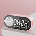 Miniatyrbillede 3 af 3: Intelligent Sensing Bluetooth Sound Alarm Clock, Bluetooth Sound, Dazzling Lights, Portable Mini Desktop, Home And Outdoor（Pink）