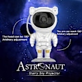 Miniatyrbillede 4 af 5: Astronaut Bluetooth Stjernehimmel Projektor Lampe Usb Fuld Farve Stjerne Og Måne Astronaut Laser Atmosfære Natlys